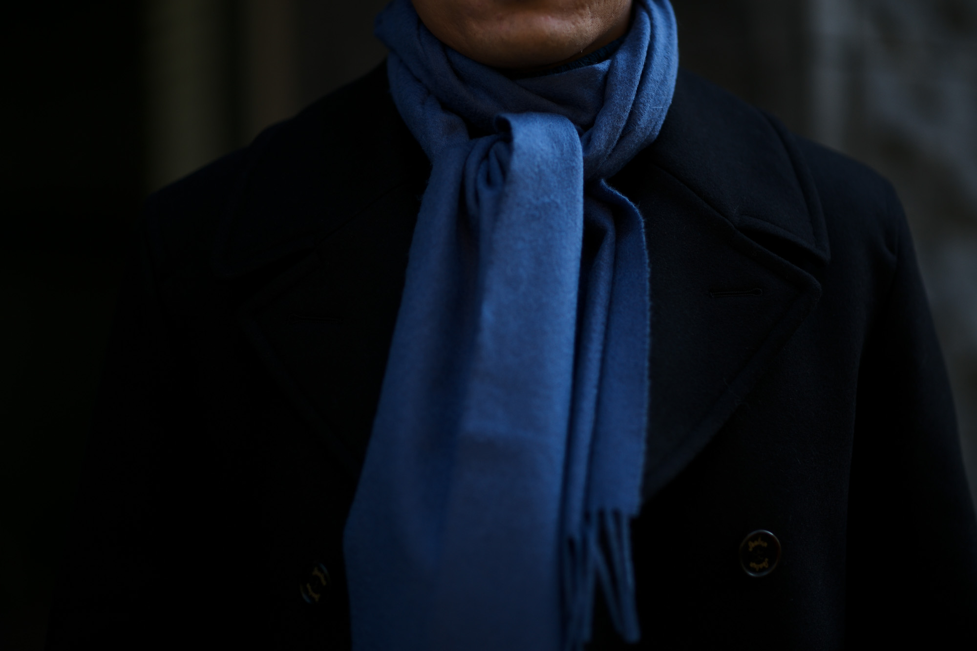 Johnstons (ジョンストンズ) WA16 MUFFLER SCARF Cashmere 100% カシミア マフラー Bright Blue (ブライトブルー・SD0419) Made in Scotland (スコットランド製) 2018 秋冬新作 愛知 名古屋 alto e diritto altoediritto アルトエデリット ストール ジョンストンズ