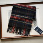 Johnstons (ジョンストンズ) WA16 MUFFLER SCARF Cashmere 100% カシミア マフラー Black Stewart (ブラックスチュワート・KU0324) Made in Scotland (スコットランド製) 2018 秋冬新作のイメージ