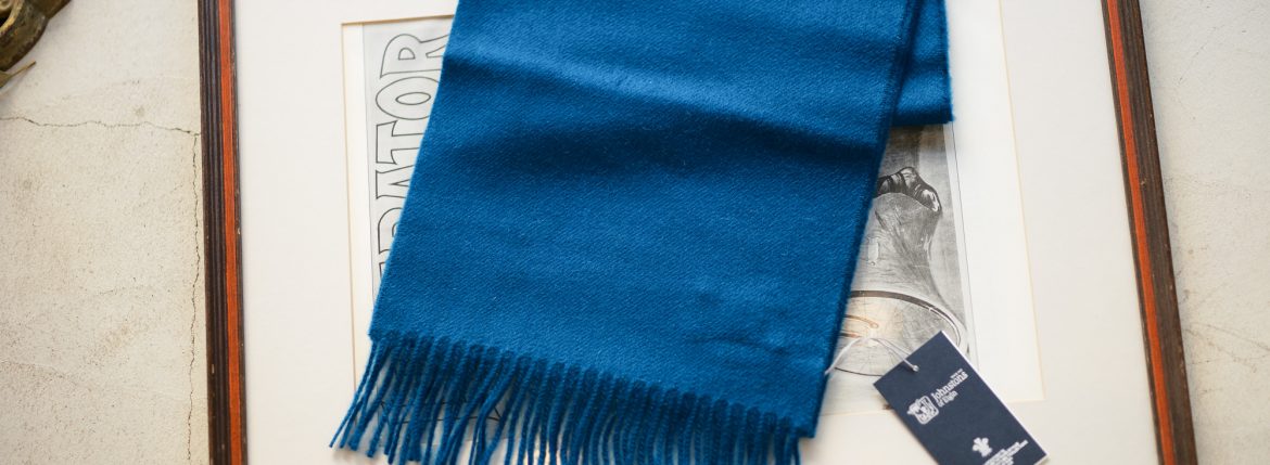 Johnstons (ジョンストンズ) WA16 MUFFLER SCARF Cashmere 100% カシミア マフラー Peacock (ピーコック・SC7140) Made in Scotland (スコットランド製) 2018 秋冬新作 【再入荷しました】のイメージ