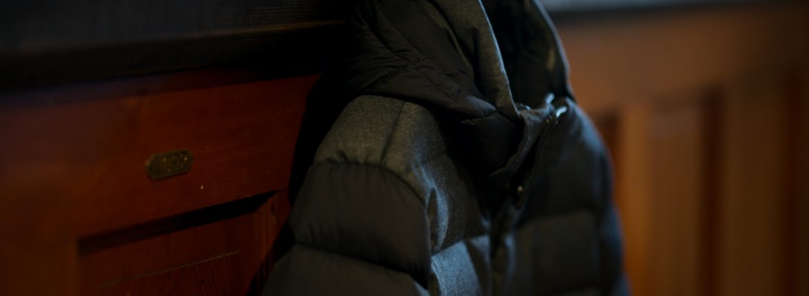 MOORER (ムーレー) ITALO-LL (イタロ) LoroPiana (ロロピアーナ) ウールカシミア ナイロン ダウン ジャケット ANTRACITE / NERO (チャコール / ブラック) Made in italy (イタリア製) 2018 秋冬新作のイメージ