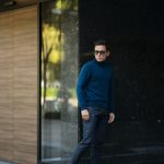 Settefili Cashmere (セッテフィーリ カシミア) Dolcevita Lavoraz LINKS (カシミア タートルネック セーター) ミドルゲージ カシミア ニット セーター BLUE (ブルー・CG267) made in italy (イタリア製) 2018 秋冬新作のイメージ