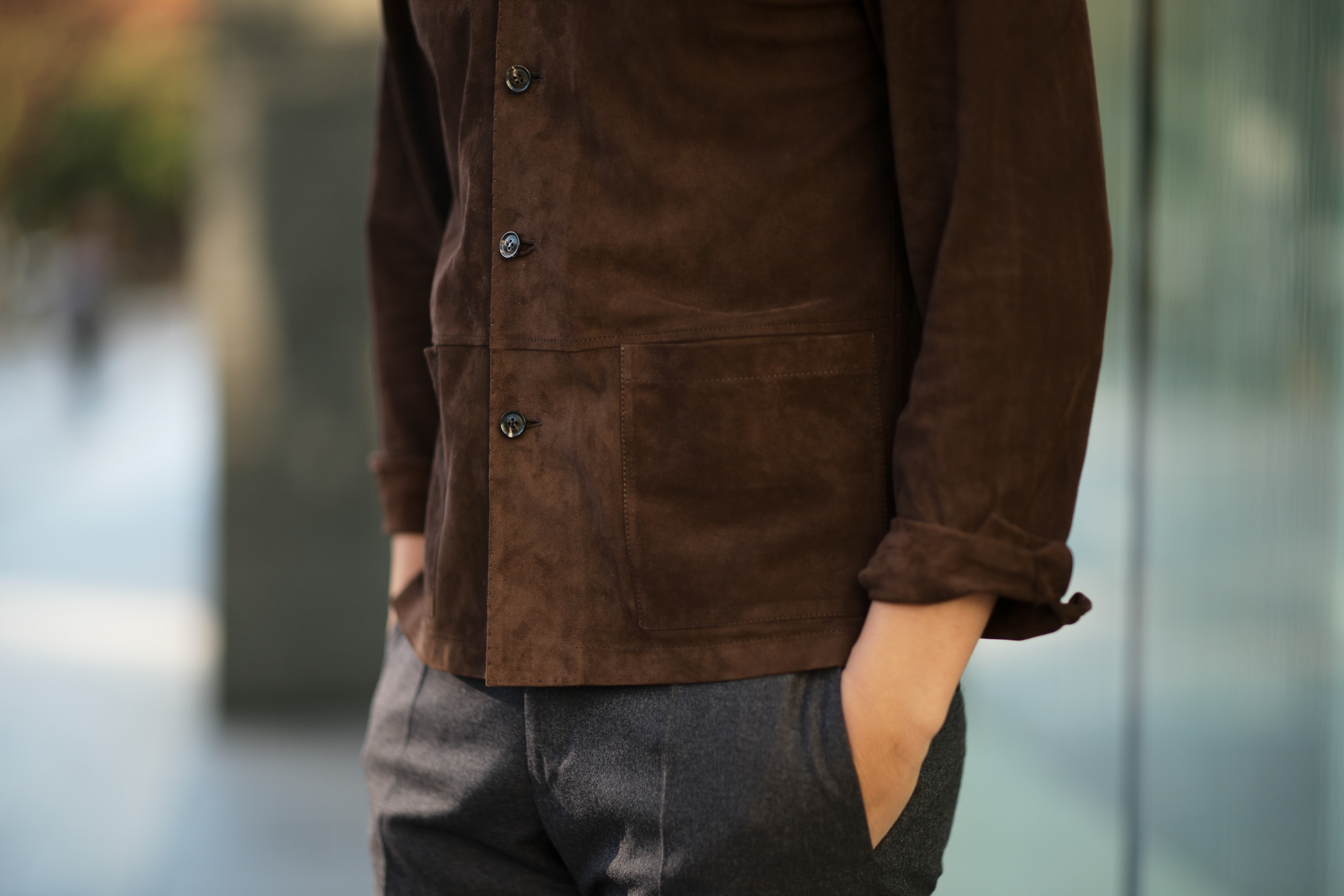 Alfredo Rifugio (アルフレード リフージオ) SS326 CAMOSCIO Summer Suede Leather Shirts サマースウェード レザーシャツ BROWN (ブラウン) made in italy (イタリア製) 2019 春夏 【ご予約受付中】alfredorifujio アルフレードリフージオ 愛知 名古屋 Alto e Diritto アルト エ デリット alto e diritto アルトエデリット レザージャケット 素肌にレザー 42,44,46,48,50,52