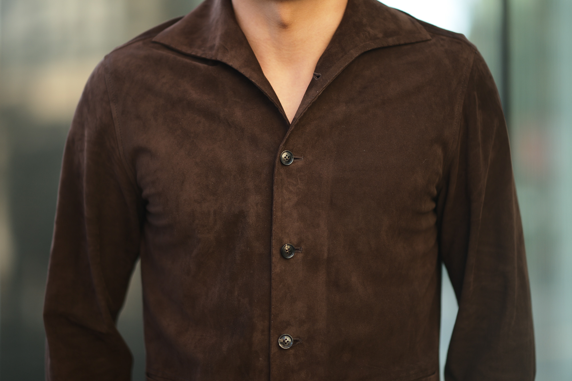 Alfredo Rifugio (アルフレード リフージオ) SS326 CAMOSCIO Summer Suede Leather Shirts サマースウェード レザーシャツ BROWN (ブラウン) made in italy (イタリア製) 2019 春夏 【ご予約受付中】alfredorifujio アルフレードリフージオ 愛知 名古屋 Alto e Diritto アルト エ デリット alto e diritto アルトエデリット レザージャケット 素肌にレザー 42,44,46,48,50,52