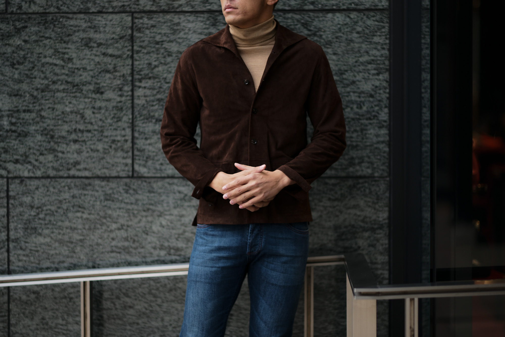 Alfredo Rifugio (アルフレード リフージオ) SS326 CAMOSCIO Summer Suede Leather Shirts サマースウェード レザーシャツ BROWN (ブラウン) made in italy (イタリア製) 2019 春夏 【ご予約受付中】 alfredorifujio アルフレードリフージオ 愛知 名古屋 Alto e Diritto アルト エ デリット alto e diritto アルトエデリット レザージャケット 素肌にレザー 42,44,46,48,50,52