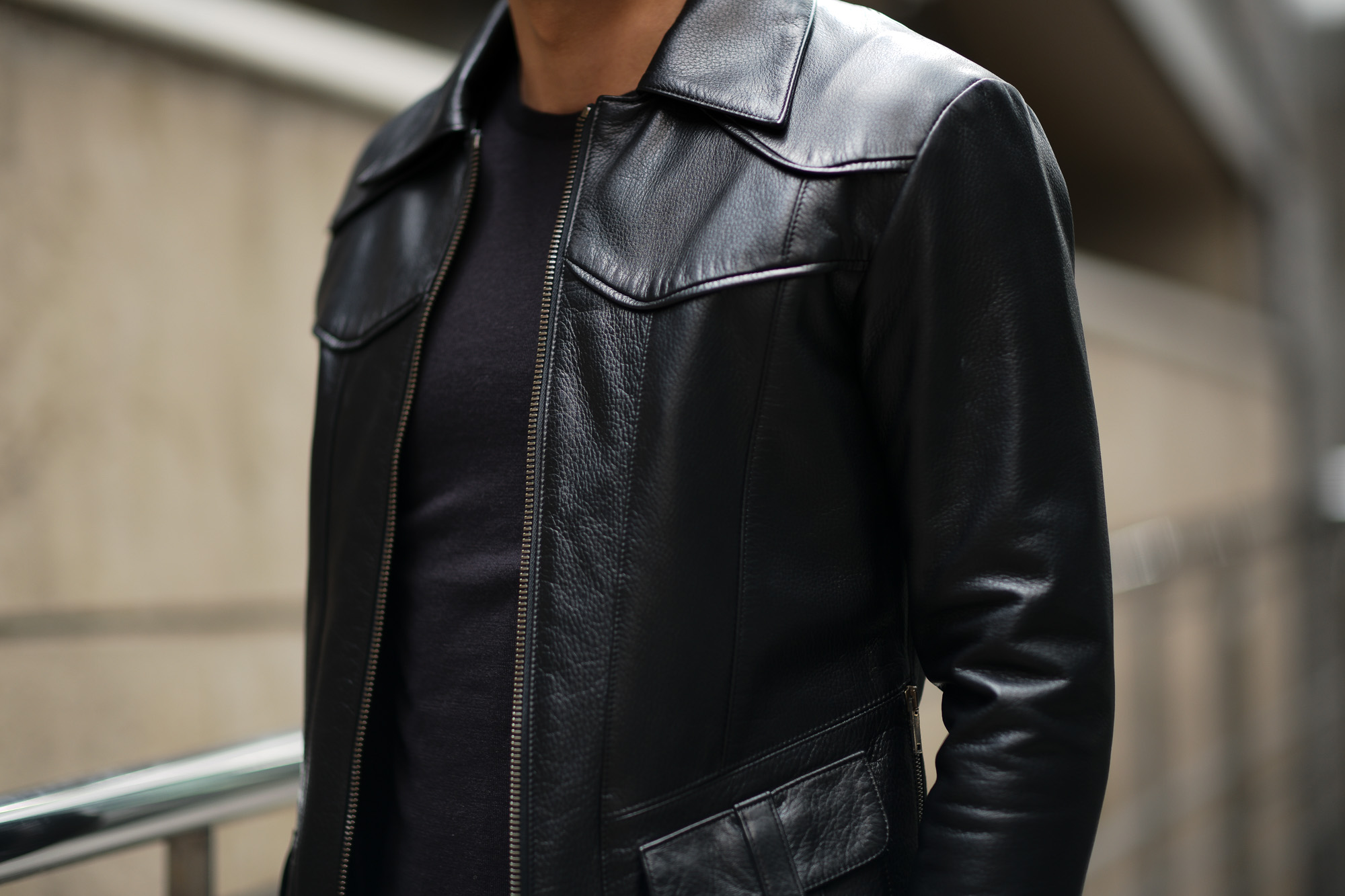 Cuervo (クエルボ) Satisfaction Leather Collection (サティスファクション レザー コレクション) East West(イーストウエスト)  SMOKE(スモーク) BUFFALO LEATHER (バッファロー レザー) レザージャケット BLACK(ブラック) MADE IN JAPAN (日本製) 2019 春夏 【ご予約受付中】 愛知 名古屋 altoediritto アルトエデリット 洋服屋 レザージャケット サウスパラディソ eastwest