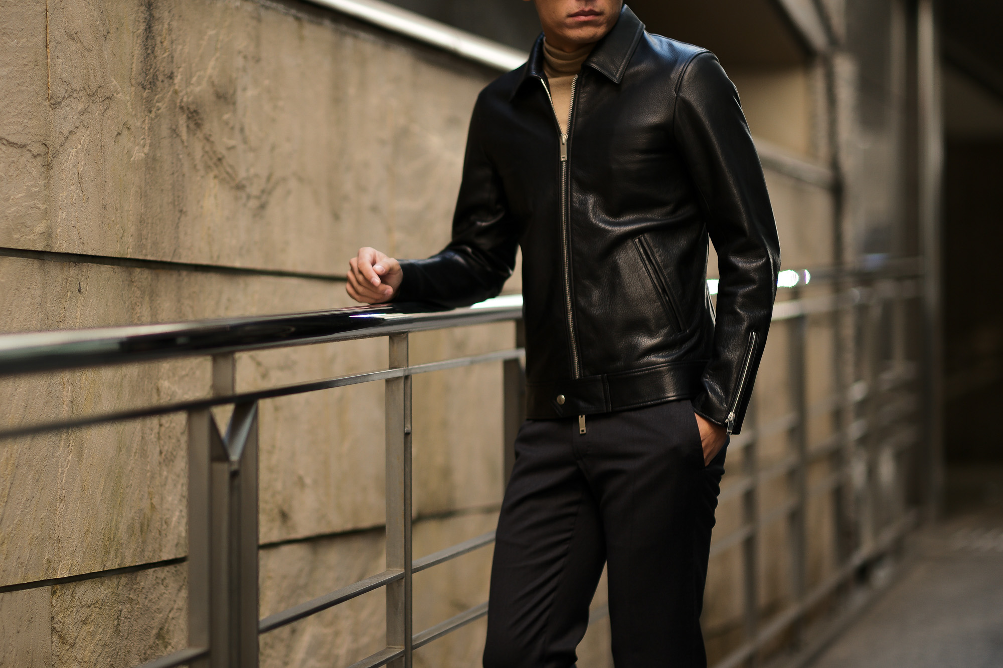 Cuervo (クエルボ) Satisfaction Leather Collection (サティスファクション レザー コレクション) TOM (トム) BUFFALO LEATHER (バッファロー レザー) シングル ライダース ジャケット BLACK (ブラック) MADE IN JAPAN (日本製) 2019 春夏【ご予約受付中】クエルボ レザージャケット 愛知 名古屋 alto e diritto アルトエデリット セレクトショップ