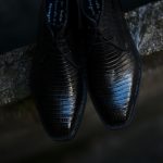 ENZO BONAFE (エンツォボナフェ) ART.3722 Chukka boots TEJUS (テジュー) リザードレザー チャッカブーツ TEJUS NERO (ブラック) made in italy (イタリア製) 2022のイメージ