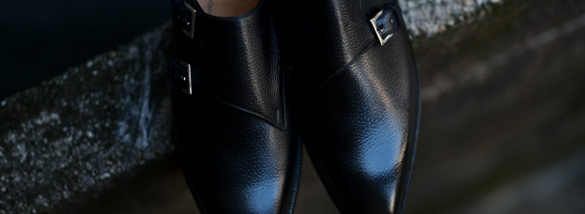 ENZO BONAFE(エンツォボナフェ) EB-36 Double Monk Strap Shoes INCA Leather ダブルモンクストラップシューズ NERO (ブラック) made in italy (イタリア製) 2018 秋冬新作 【Special Model】 enzobonafe eb36 エンツォボナフェ altoediritto アルトエデリット