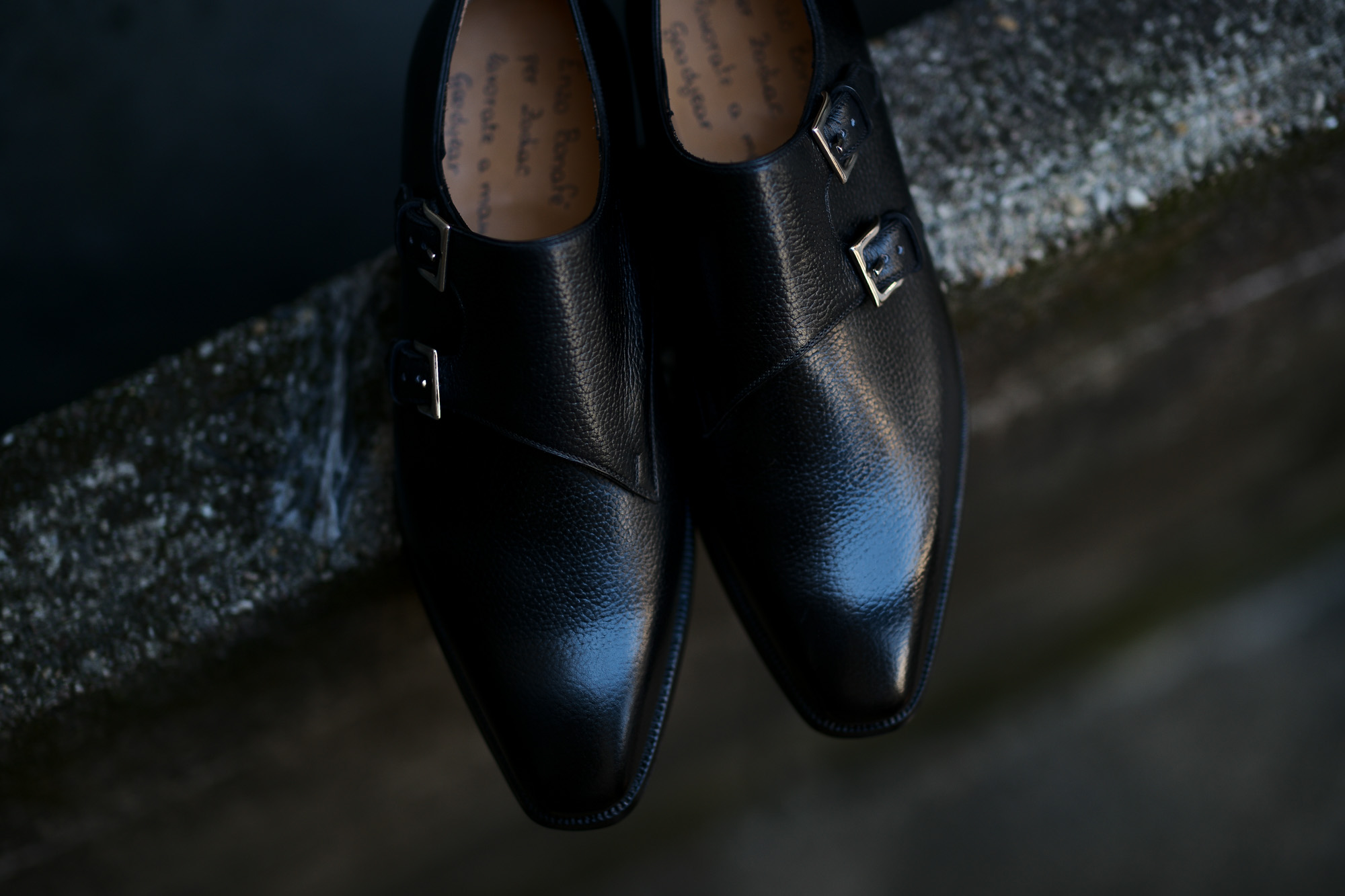 ENZO BONAFE(エンツォボナフェ) EB-36 Double Monk Strap Shoes INCA Leather ダブルモンクストラップシューズ NERO (ブラック) made in italy (イタリア製) 2018 秋冬新作 【Special Model】 enzobonafe eb36 エンツォボナフェ altoediritto アルトエデリット