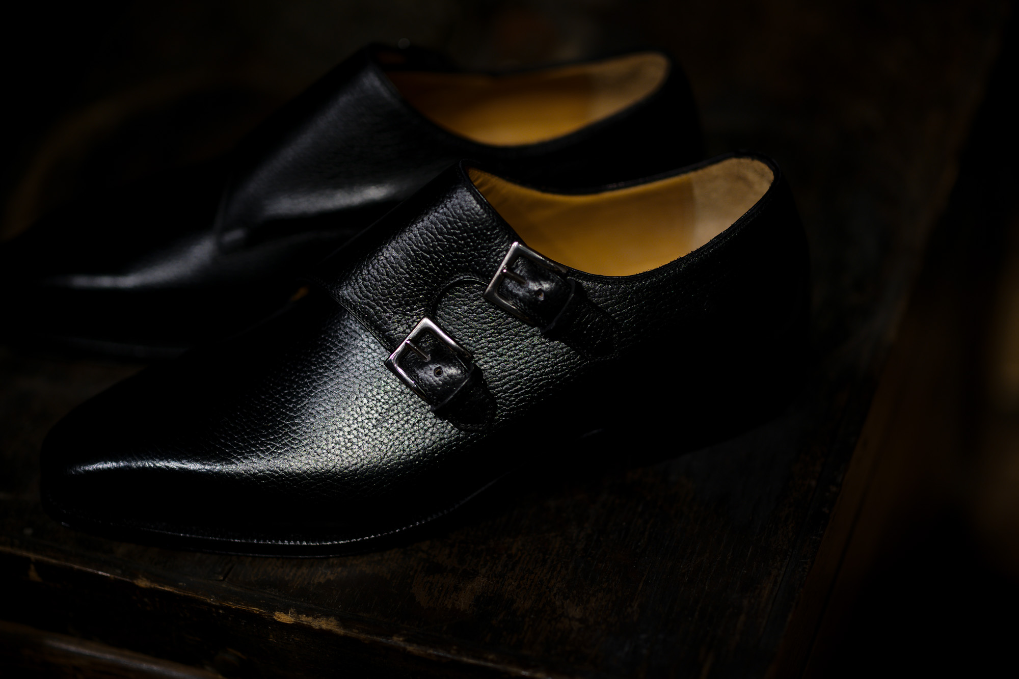 ENZO BONAFE(エンツォボナフェ) EB-36 Double Monk Strap Shoes INCA Leather ダブルモンクストラップシューズ NERO (ブラック) made in italy (イタリア製) 2018 秋冬新作 【Special Model】 enzobonafe eb36 エンツォボナフェ altoediritto アルトエデリット