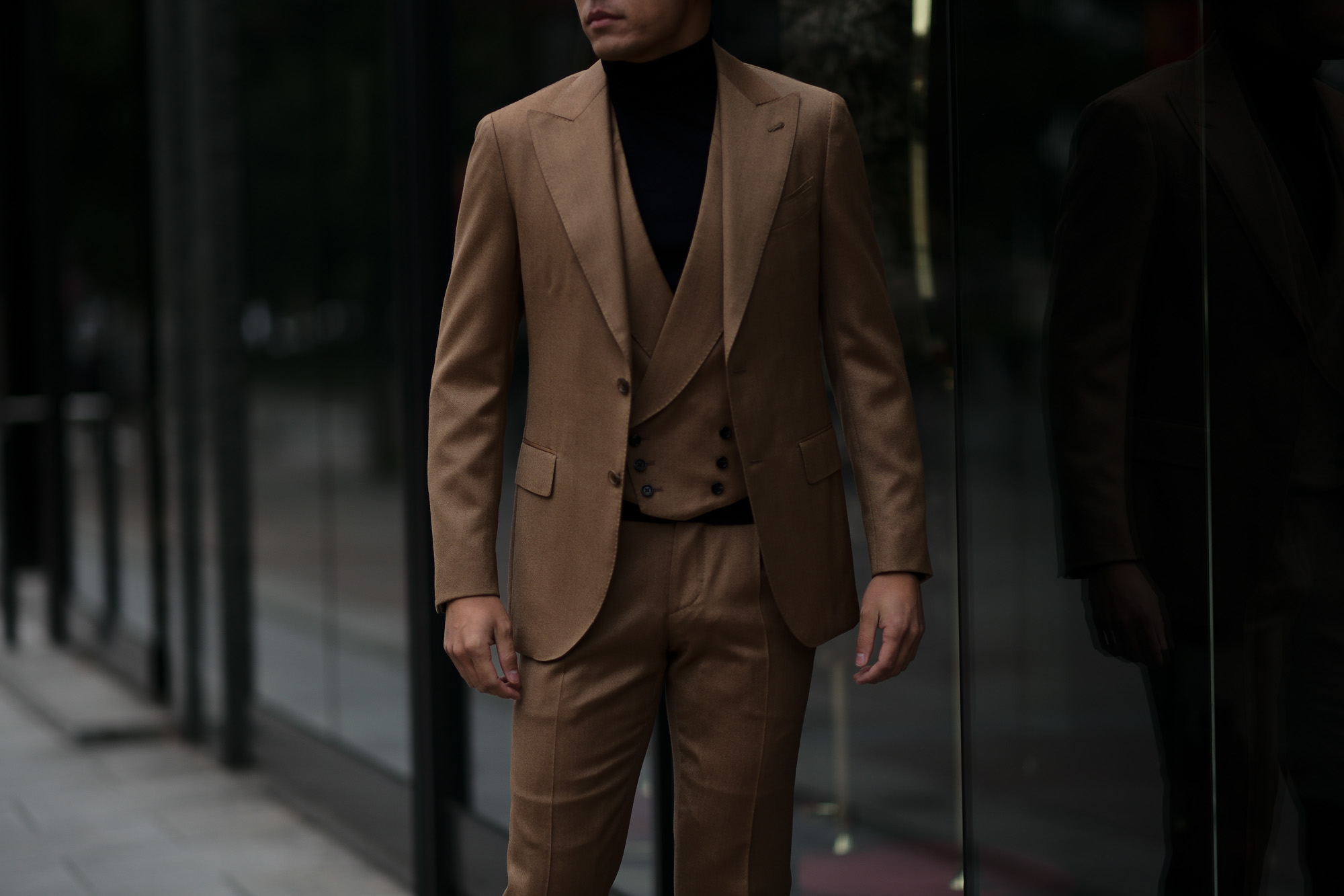 LARDINI (ラルディーニ) SARTORIA (サルトリア) SOLARO ソラーロ 3P スーツ BEIGE (ベージュ・1) Made in italy (イタリア製) 2018 秋冬新作  愛知 名古屋 alto e diritto altoediritto アルトエデリット