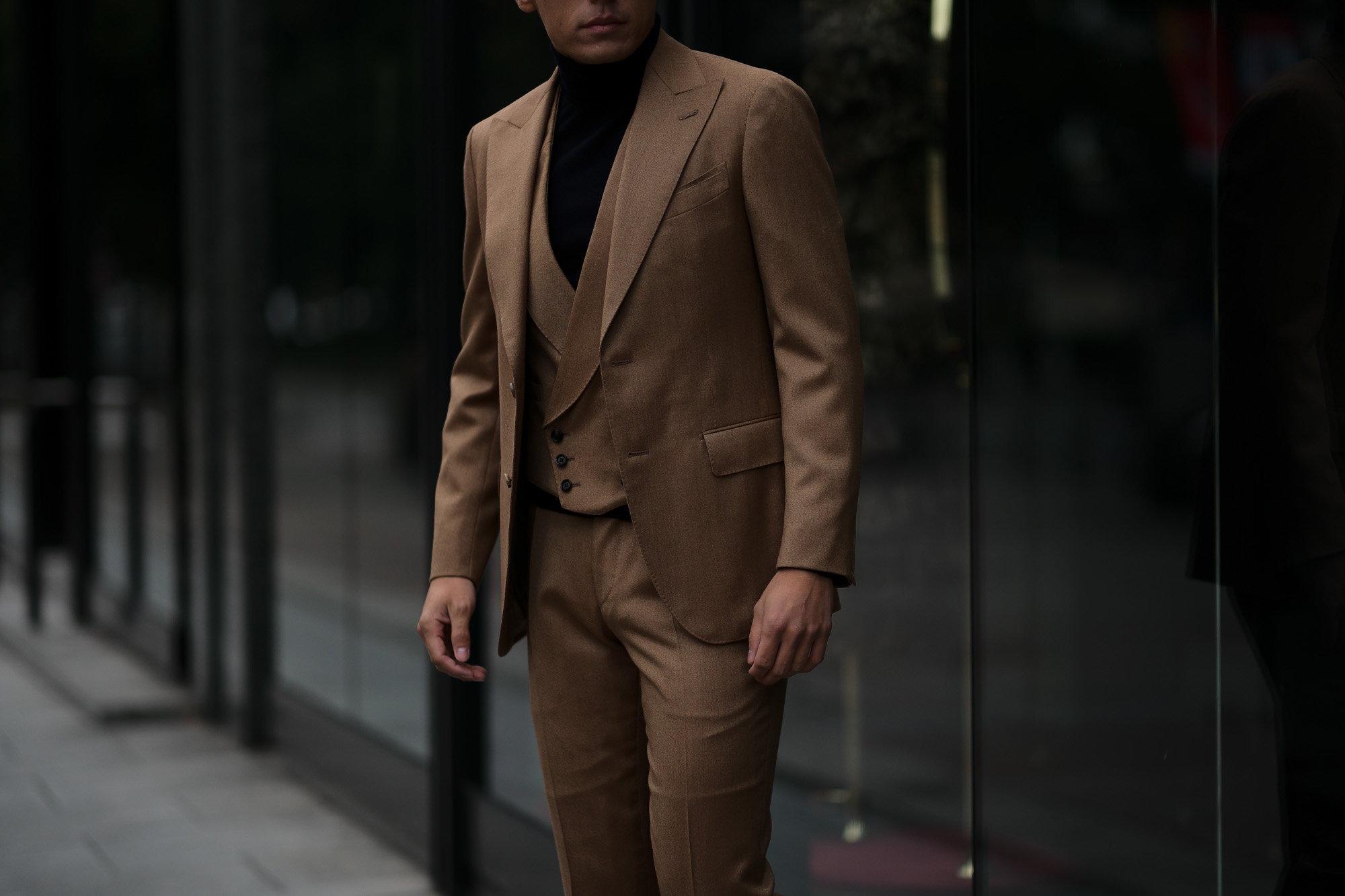 LARDINI (ラルディーニ) SARTORIA (サルトリア) SOLARO ソラーロ 3P スーツ BEIGE (ベージュ・1) Made in italy (イタリア製) 2018 秋冬新作  愛知 名古屋 alto e diritto altoediritto アルトエデリット