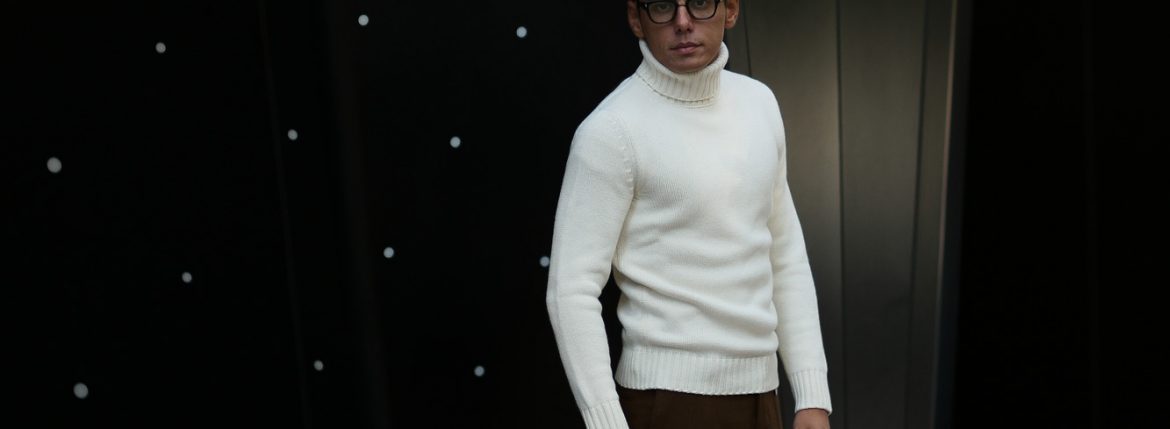 ZANONE (ザノーネ) Cashmere Turtle Neck Sweater (カシミア タートルネックセーター) ミドルゲージ カシミア ニット セーター OFF WHITE (オフホワイト・Z4918) made in italy (イタリア製) 2018 秋冬新作 愛知 名古屋 altoediritto アルトエデリット カシミヤ