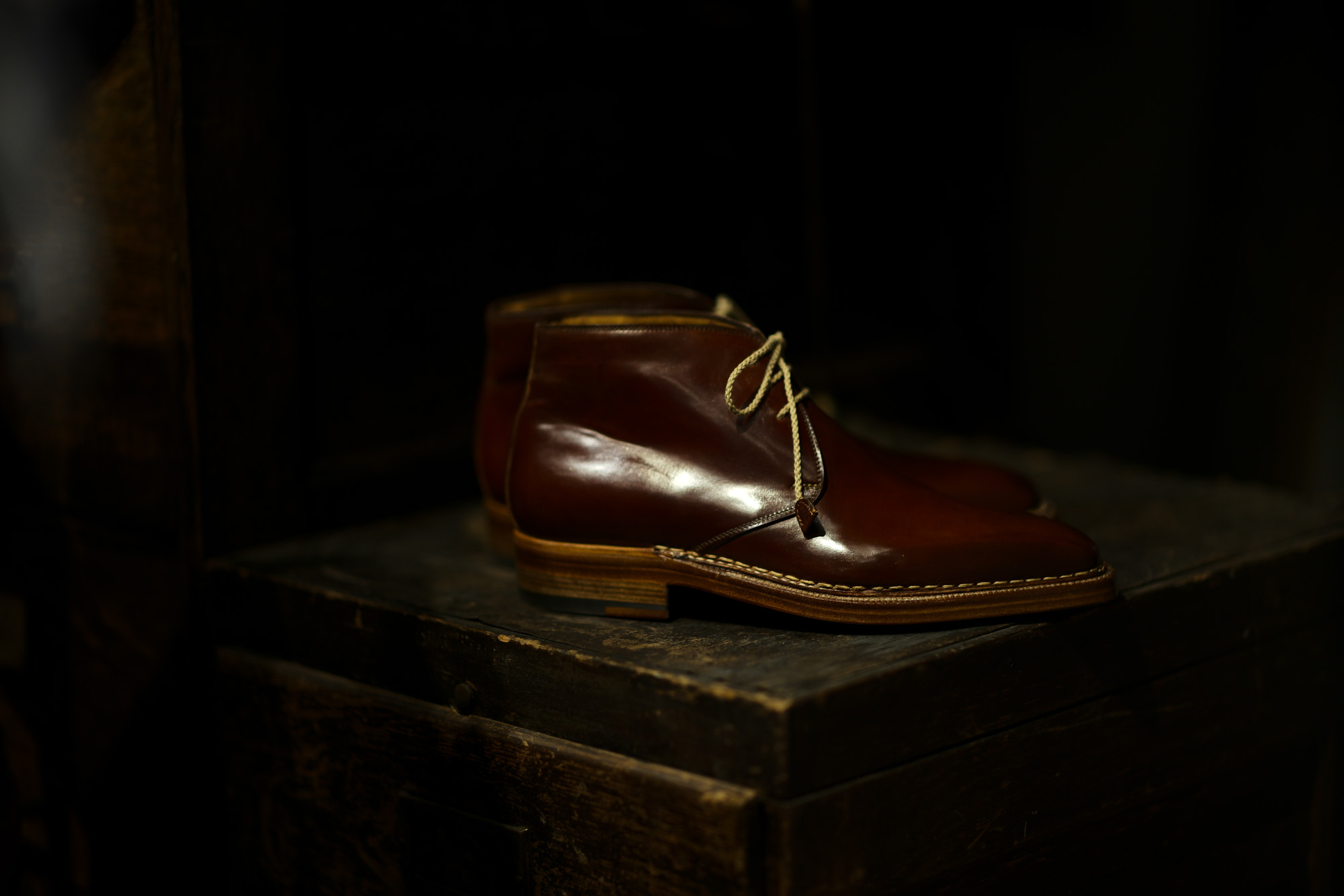 ENZO BONAFE(エンツォボナフェ) ART.3722 Chukka boots チャッカブーツ Horween Shell Cordovan Leather ホーウィン社 シェルコードバンレザー ノルベジェーゼ製法 チャッカブーツ コードバンブーツ　No.4(#4)  made in italy (イタリア製) 2019 春夏新作 【Special Model】enzobonafe 愛知 名古屋 altoediritto アルトエデリット