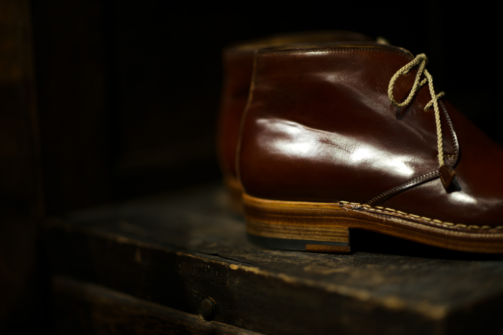 ENZO BONAFE(エンツォボナフェ) ART.3722 Chukka boots チャッカブーツ Horween Shell Cordovan Leather ホーウィン社 シェルコードバンレザー ノルベジェーゼ製法 チャッカブーツ コードバンブーツ　No.4(#4)  made in italy (イタリア製) 2019 春夏新作 【Special Model】enzobonafe 愛知 名古屋 altoediritto アルトエデリット