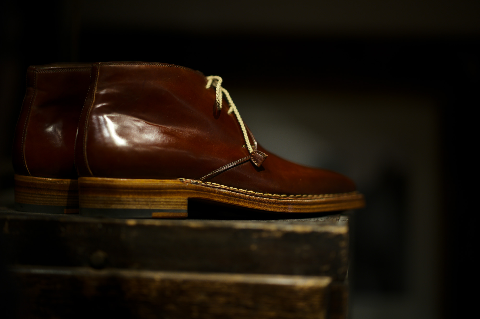 ENZO BONAFE(エンツォボナフェ) ART.3722 Chukka boots チャッカブーツ Horween Shell Cordovan Leather ホーウィン社 シェルコードバンレザー ノルベジェーゼ製法 チャッカブーツ コードバンブーツ　No.4(#4)  made in italy (イタリア製) 2019 春夏新作 【Special Model】enzobonafe 愛知 名古屋 altoediritto アルトエデリット