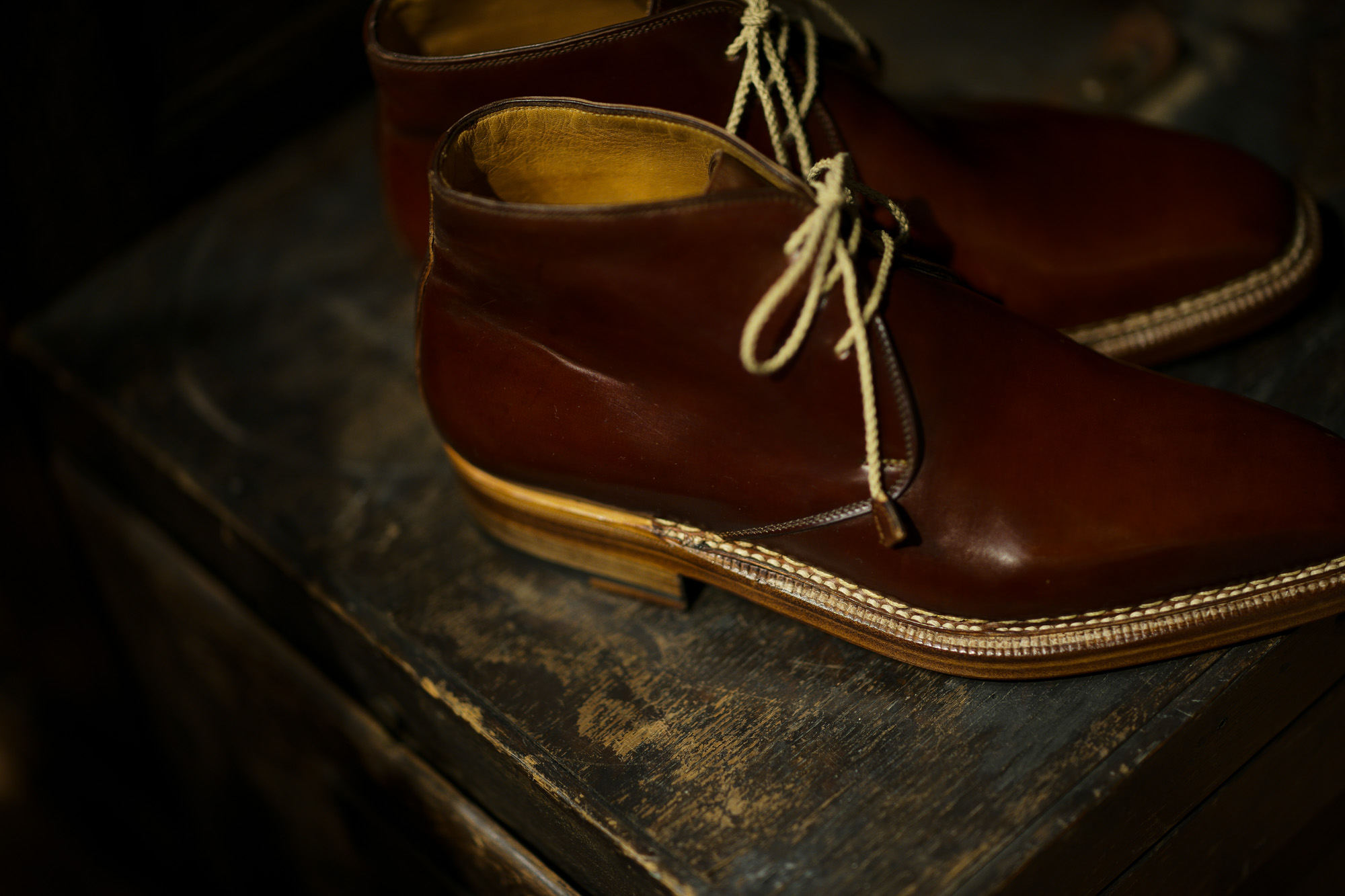 ENZO BONAFE(エンツォボナフェ) ART.3722 Chukka boots チャッカブーツ Horween Shell Cordovan Leather ホーウィン社 シェルコードバンレザー ノルベジェーゼ製法 チャッカブーツ コードバンブーツ　No.4(#4)  made in italy (イタリア製) 2019 春夏新作 【Special Model】enzobonafe 愛知 名古屋 altoediritto アルトエデリット