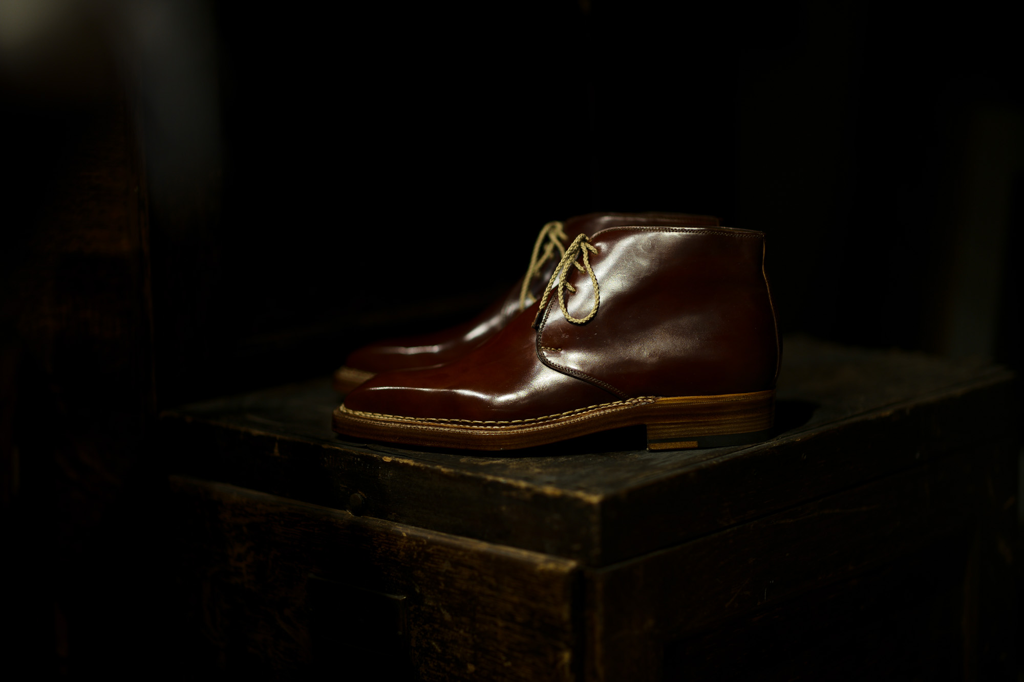 ENZO BONAFE(エンツォボナフェ) ART.3722 Chukka boots チャッカブーツ Horween Shell Cordovan Leather ホーウィン社 シェルコードバンレザー ノルベジェーゼ製法 チャッカブーツ コードバンブーツ　No.4(#4)  made in italy (イタリア製) 2019 春夏新作 【Special Model】enzobonafe 愛知 名古屋 altoediritto アルトエデリット