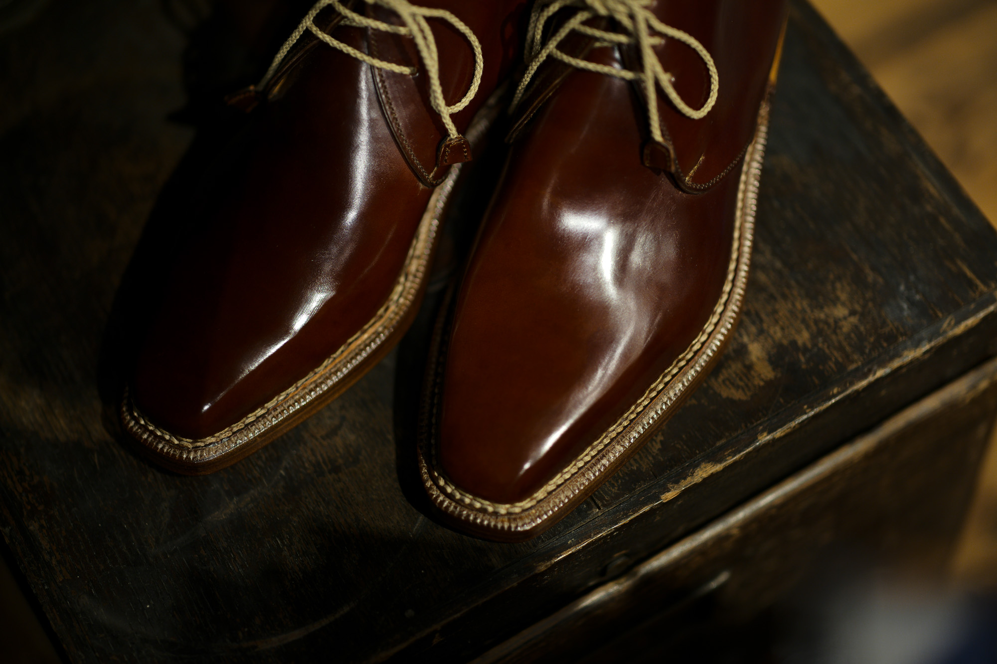 ENZO BONAFE(エンツォボナフェ) ART.3722 Chukka boots チャッカブーツ Horween Shell Cordovan Leather ホーウィン社 シェルコードバンレザー ノルベジェーゼ製法 チャッカブーツ コードバンブーツ　No.4(#4)  made in italy (イタリア製) 2019 春夏新作 【Special Model】enzobonafe 愛知 名古屋 altoediritto アルトエデリット