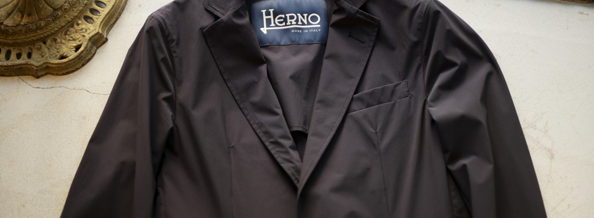 HERNO (ヘルノ) GA0069U Stretch Nylon Jacket (ストレッチ ナイロン ジャケット) 撥水ナイロン 2Bジャケット BLACK (ブラック・9300) Made in italy (イタリア製) 2019春夏新作 alto e diritto アルトエデリット 愛知 名古屋