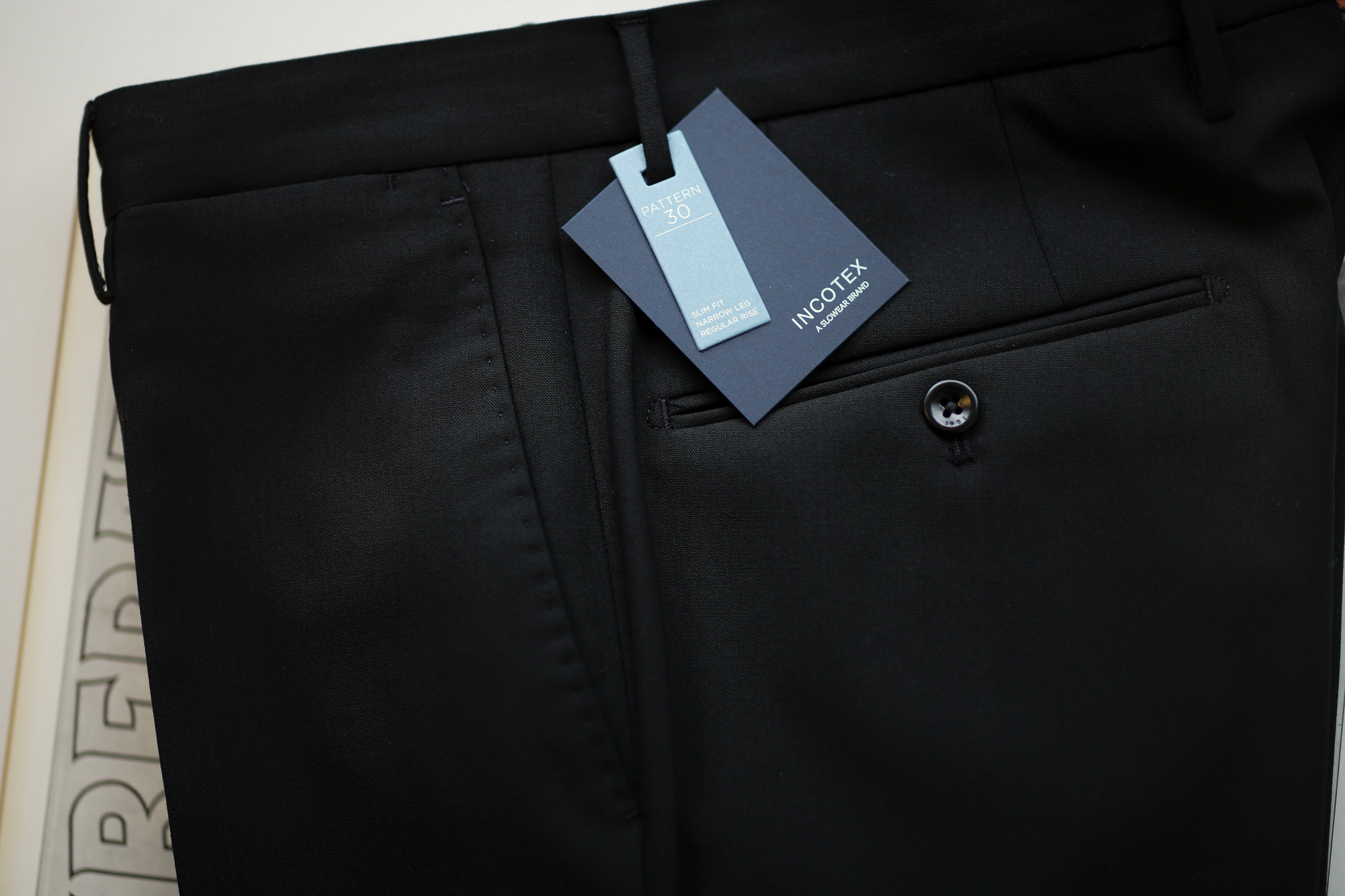 INCOTEX (インコテックス) N35 SLIM FIT (1NG35N) URBAN TRAVELER 撥水 ウォッシャブル トロピカルウール サマーウール スラックス BLACK (ブラック・990) 2019 春夏新作 愛知 名古屋 altoediritto アルトエデリット