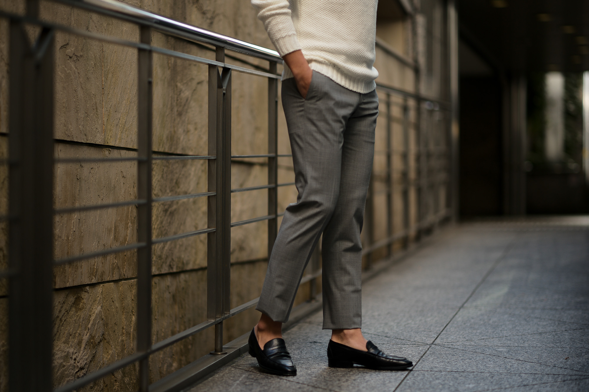 INCOTEX (インコテックス) N35 SLIM FIT (1NG35N) URBAN TRAVELER (アーバントラベラー) TROPICAL TECHNOWOOL 撥水 ウォッシャブル トロピカル サマーウール スラックス LIGHT GRAY (ライトグレー・900) 2019春夏新作 愛知 名古屋 Alto e Diritto アルトエデリット altoediritto グレスラ グレースラックス