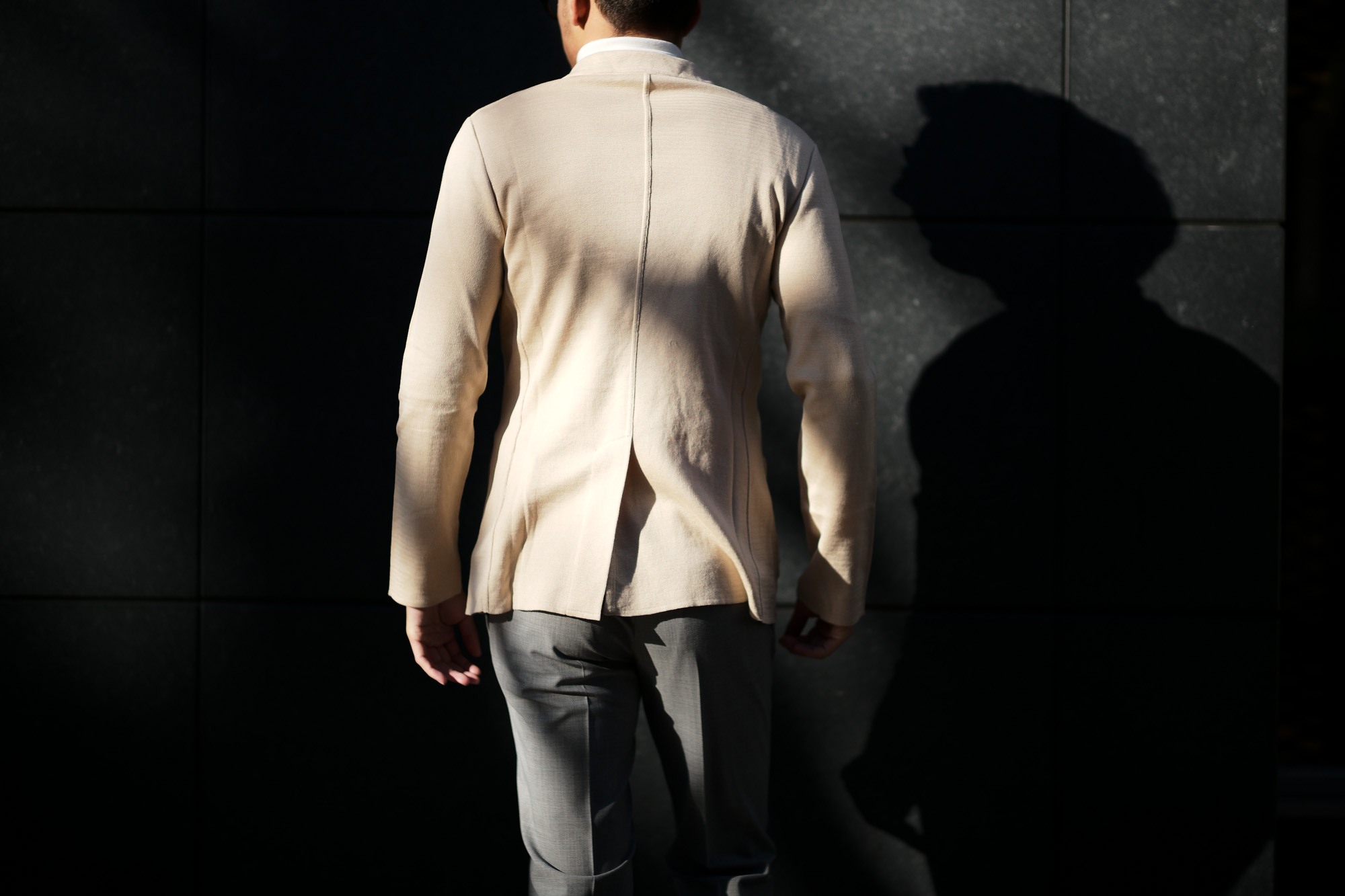 LARDINI (ラルディーニ) Milano Rib Knit Jacket (ミラノリブ ニット ジャケット) コットン ミラノリブ 2B ニットジャケット BEIGE(ベージュ・200) Made in italy (イタリア製) 2019 春夏新作 愛知 名古屋 alto e diritto アルトエデリット スーツ