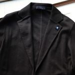 LARDINI (ラルディーニ) Milano Rib Knit Jacket (ミラノリブ ニット ジャケット) コットン ミラノリブ 2B ニットジャケット BLACK (ブラック・999) Made in italy (イタリア製) 2019 春夏新作のイメージ