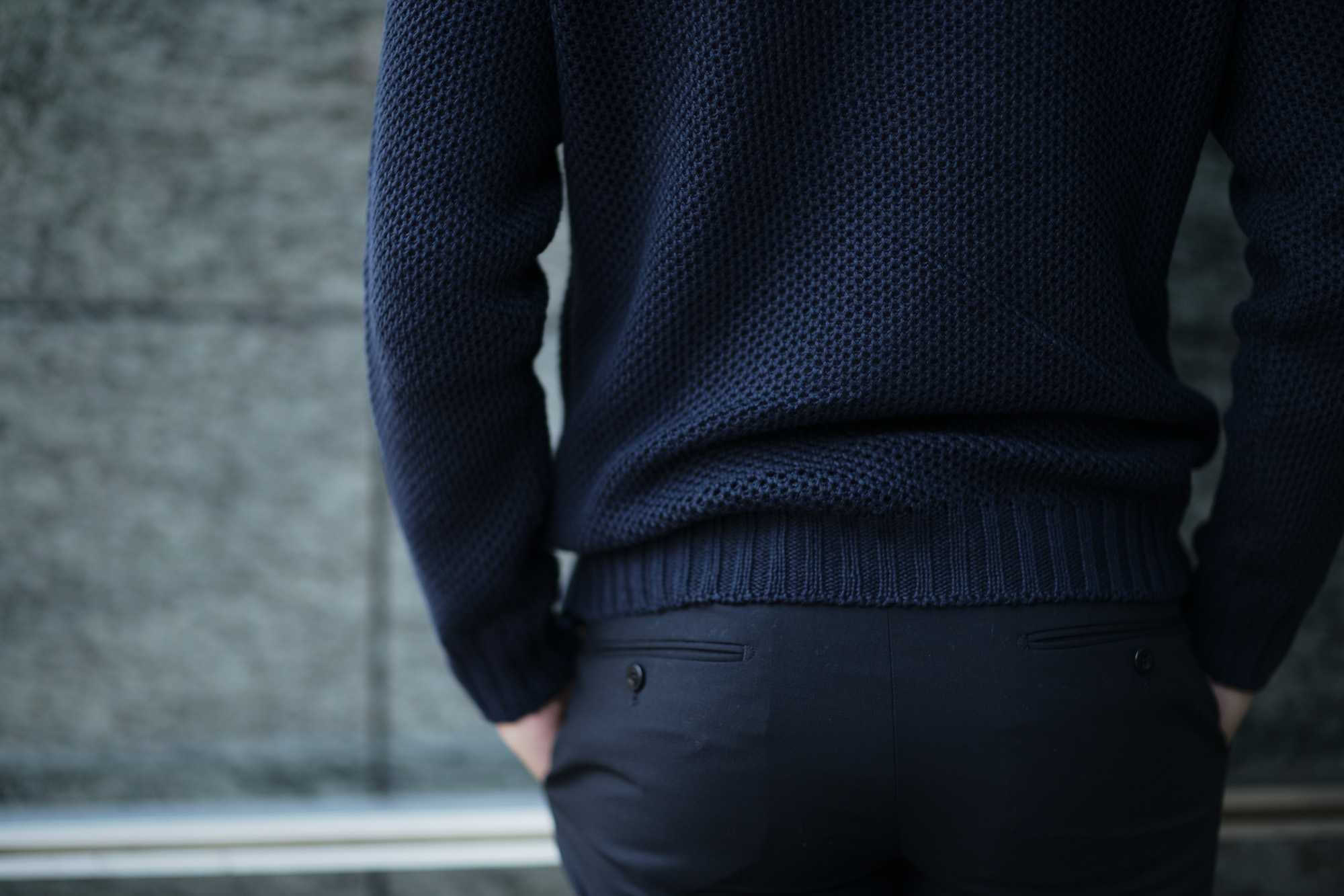 Settefili Cashmere (セッテフィーリ カシミア) Girocollo Nido D Ape (メッシュ クルーネック セーター) リネンコットン サマーニット セーター NAVY (ネイビー・MA22) made in italy (イタリア製) 2019 春夏新作 settefilicashmere セッテフィーリカシミア 愛知 名古屋 東京 大阪 alto e diritto アルトエデリット