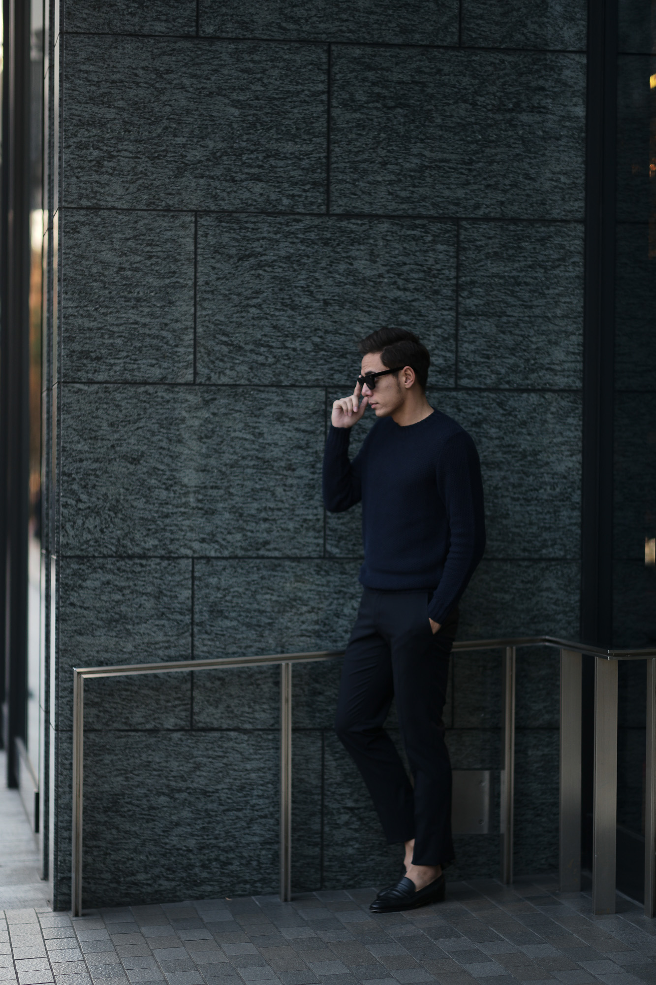 Settefili Cashmere (セッテフィーリ カシミア) Girocollo Nido D Ape (メッシュ クルーネック セーター) リネンコットン サマーニット セーター NAVY (ネイビー・MA22) made in italy (イタリア製) 2019 春夏新作 settefilicashmere セッテフィーリカシミア 愛知 名古屋 東京 大阪 alto e diritto アルトエデリット