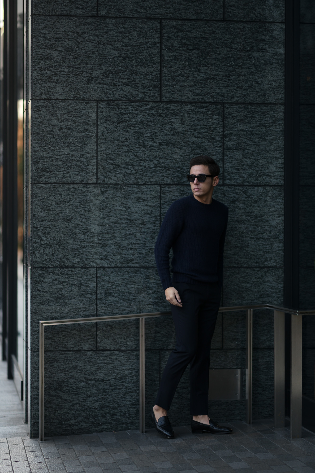 Settefili Cashmere (セッテフィーリ カシミア) Girocollo Nido D Ape (メッシュ クルーネック セーター) リネンコットン サマーニット セーター NAVY (ネイビー・MA22) made in italy (イタリア製) 2019 春夏新作 settefilicashmere セッテフィーリカシミア 愛知 名古屋 東京 大阪 alto e diritto アルトエデリット