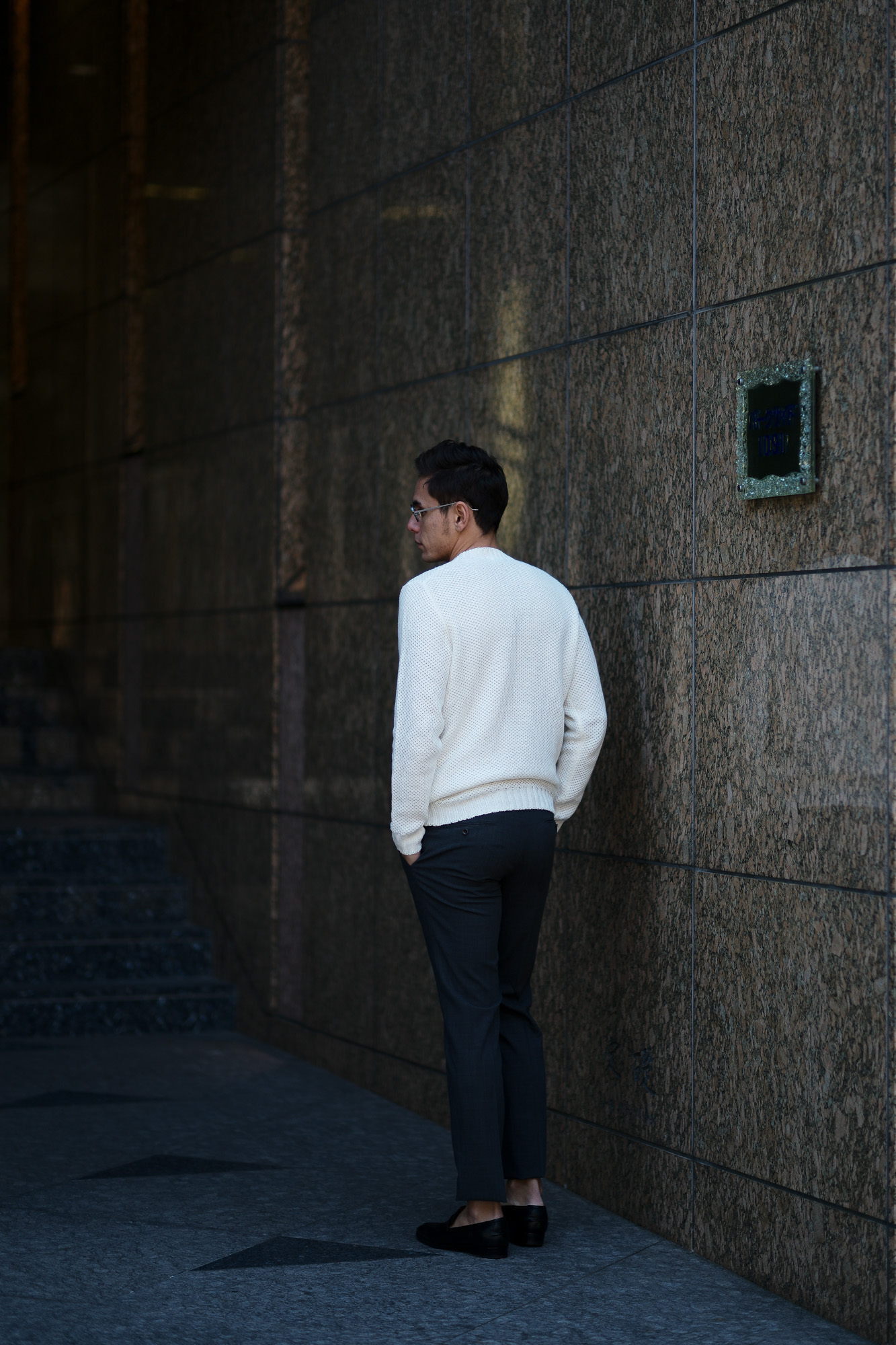 Settefili Cashmere (セッテフィーリ カシミア) Girocollo Nido D Ape (メッシュ クルーネック セーター) リネンコットン サマーニット セーター OFF WHITE (オフホワイト・MA05)  made in italy (イタリア製) 2019 春夏新作 settefilicashmere セッテフィーリカシミア 愛知 名古屋 東京 大阪 alto e diritto アルトエデリット