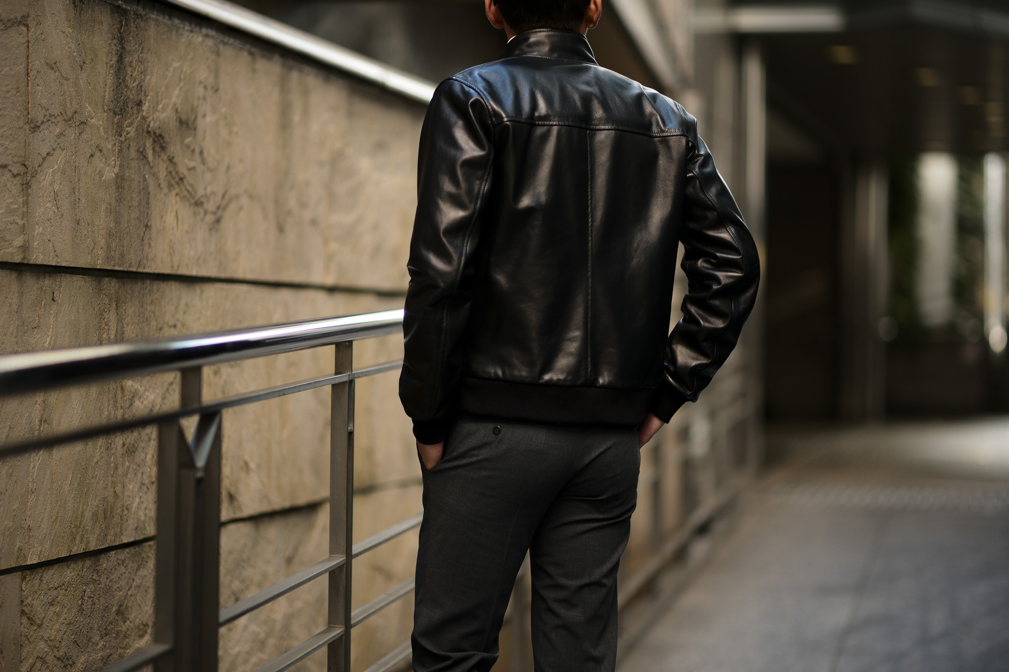 SILENCE (サイレンス) Single Rib Leather Jacket (シングル リブ レザー ジャケット) Lambskin Nappa Leather (ラムナッパ レザー) シングル ライダース ジャケット NERO (ブラック) Made in italy (イタリア製) 2019 春夏新作  愛知 名古屋 東京 大阪 alto e diritto アルトエデリット altoediritto 