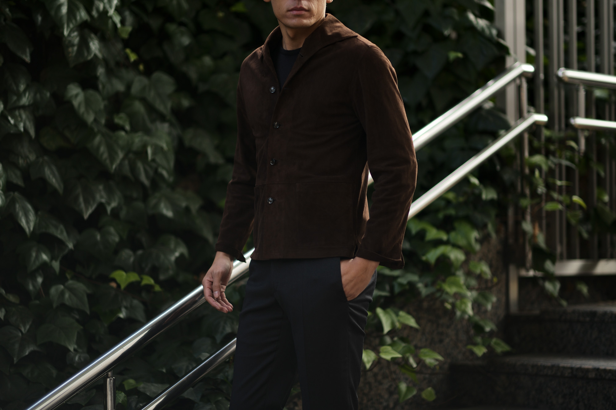 Alfredo Rifugio (アルフレード リフージオ) SS326 CAMOSCIO Summer Suede Leather Shirts サマースウェード レザーシャツ BROWN (ブラウン) made in italy (イタリア製) 2019 春夏 【ご予約受付中】alfredorifujio アルフレードリフージオ 愛知 名古屋 Alto e Diritto アルト エ デリット alto e diritto アルトエデリット レザージャケット 素肌にレザー 42,44,46,48,50,52