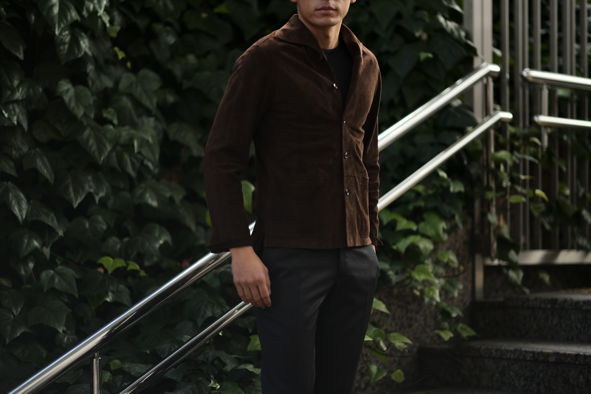 Alfredo Rifugio (アルフレード リフージオ) SS326 CAMOSCIO Summer Suede Leather Shirts サマースウェード レザーシャツ BROWN (ブラウン) made in italy (イタリア製) 2019 春夏 【ご予約受付中】alfredorifujio アルフレードリフージオ 愛知 名古屋 Alto e Diritto アルト エ デリット alto e diritto アルトエデリット レザージャケット 素肌にレザー 42,44,46,48,50,52