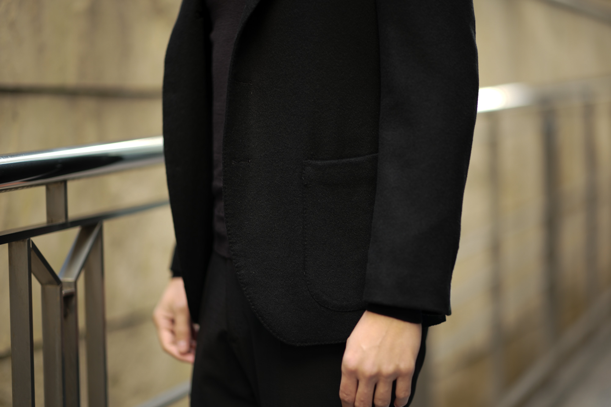 Cuervo (クエルボ) Sartoria Collection (サルトリア コレクション) Lobb (ロブ) Cashmere カシミア 3B ジャケット BLACK (ブラック) MADE IN JAPAN (日本製) 2019 春夏新作 【第2便ご予約受付開始】愛知 名古屋 altoediritto アルトエデリット スーツ ジャケット カシミヤ