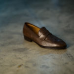 ENZO BONAFE (エンツォボナフェ) ART. EB-08 Crocodile Coin Loafer (クロコダイル コイン ローファー) Mat Crocodile Leather マット クロコダイル レザー ドレスシューズ ローファー COCCO DARK BROWN (ブラウン) made in italy (イタリア製) 2019 秋冬 【ご予約受付中】のイメージ