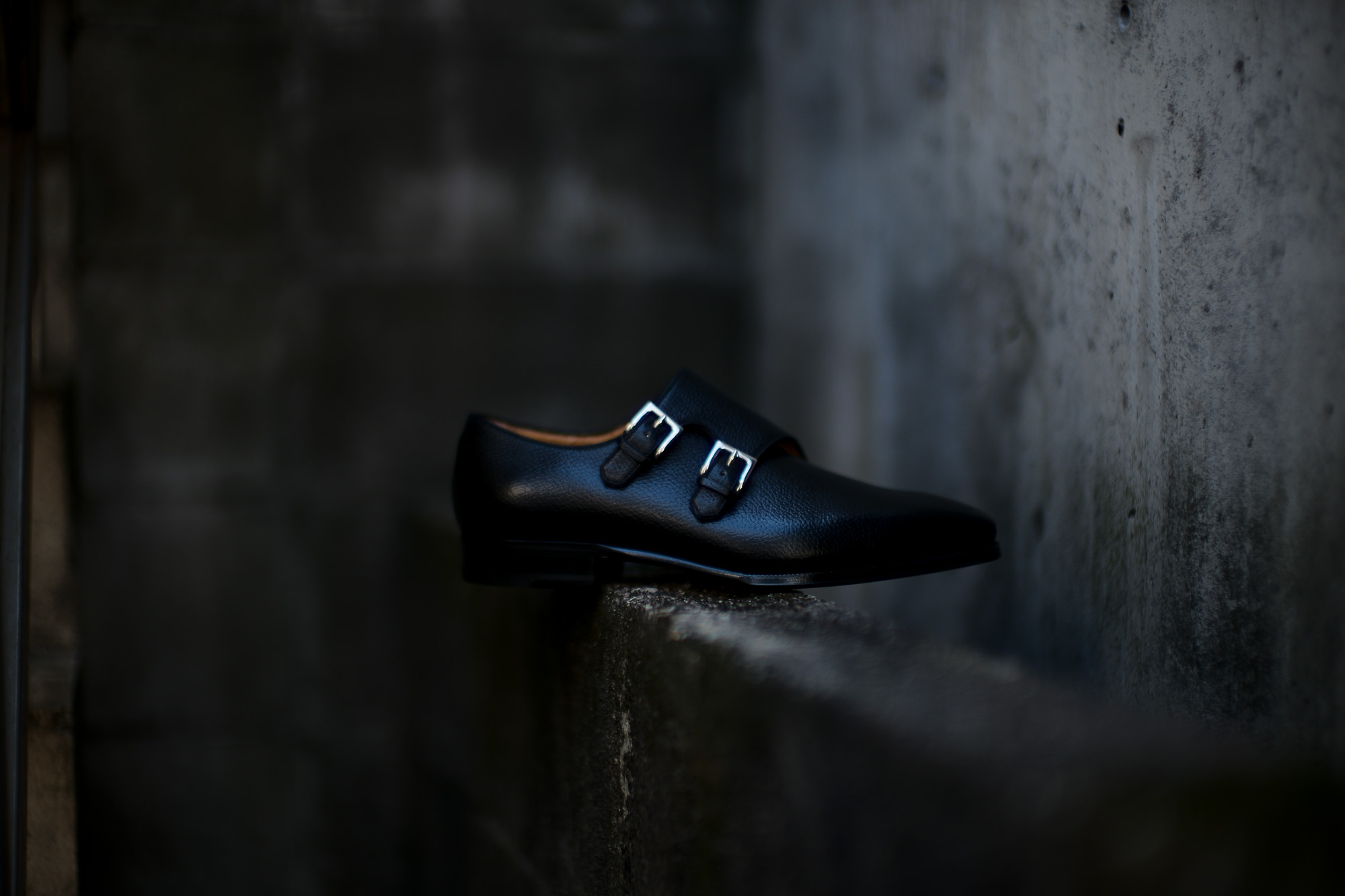 ENZO BONAFE(エンツォボナフェ) EB-36 Double Monk Strap Shoes INCA Leather ダブルモンクストラップシューズ NERO (ブラック) made in italy (イタリア製) 2019 秋冬 enzobonafe eb36 エンツォボナフェ altoediritto アルトエデリット