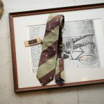 FRANCO BASSI (フランコバッシ) STRIPE TIE (ストライプタイ) シルク ジャガード ストライプ ネクタイ BROWN×SAGE (ブラウン×セージ・5) Made in italy (イタリア製) 2019 春夏新作のイメージ