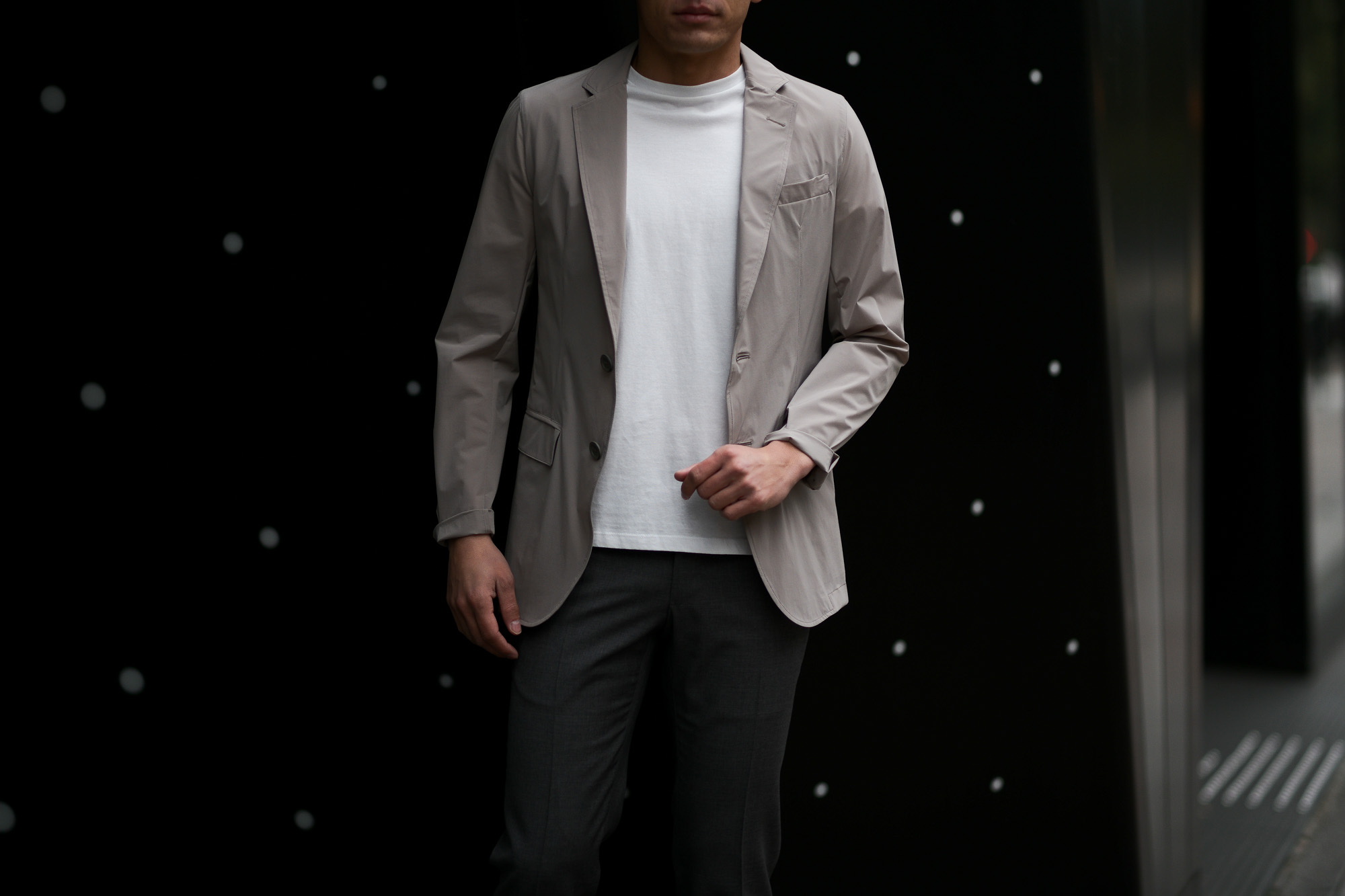 HERNO (ヘルノ) GA0069U Stretch Nylon Jacket (ストレッチ ナイロン ジャケット) 撥水ナイロン 2Bジャケット GRAY (グレー・2601) Made in italy (イタリア製) 2019春夏新作 alto e diritto アルトエデリット 愛知 名古屋