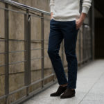 INCOTEX SLACKS（インコテックススラックス）10S100 SLIM FIT G.D. GABARDIND STRETCH ガーメントダイ ストレッチ コットン トラウザーズ チノパンツ NAVY (ネイビー・829) 2019 春夏新作のイメージ