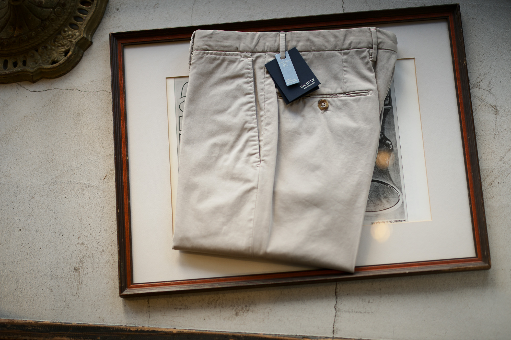 INCOTEX (インコテックス) N35 SLIM FIT (1NGW35) HIGH COMFORT ROYAL BATAVIA コットン ストレッチ スラックス LIGHT BEIGE (ライトベージュ・425) 2019 春夏新作 愛知 名古屋 altoediritto アルトエデリット