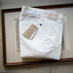INCOTEX SLACKS（インコテックススラックス）10S100 SLIM FIT G.D. GABARDIND STRETCH ガーメントダイ ストレッチ コットン トラウザーズ チノパンツ WHITE (ホワイト・001) 2019 春夏新作のイメージ