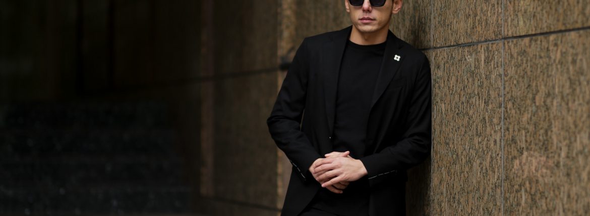 LARDINI (ラルディーニ) EASY WEAR (イージーウエア) Pakkaburu Suit (パッカブル スーツ) トロピカルウール パッカブル ストレッチ スーツ BLACK (ブラック・306) made in italy (イタリア製) 2019 春夏新作 愛知　名古屋 altoediritto アルトエデリット