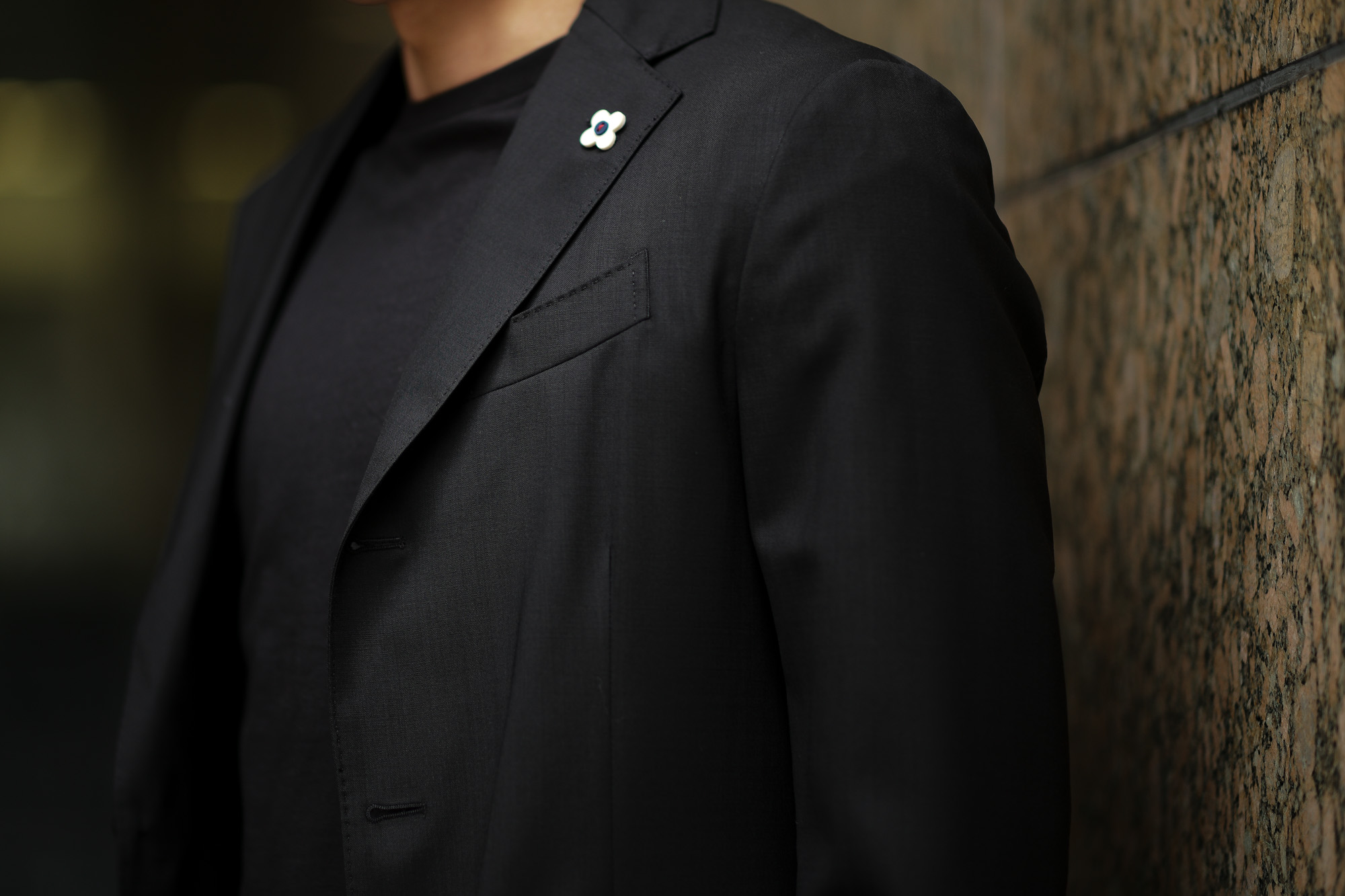 LARDINI (ラルディーニ) EASY WEAR (イージーウエア) Pakkaburu Suit (パッカブル スーツ) トロピカルウール パッカブル ストレッチ スーツ BLACK (ブラック・306) made in italy (イタリア製) 2019 春夏新作 愛知　名古屋 altoediritto アルトエデリット