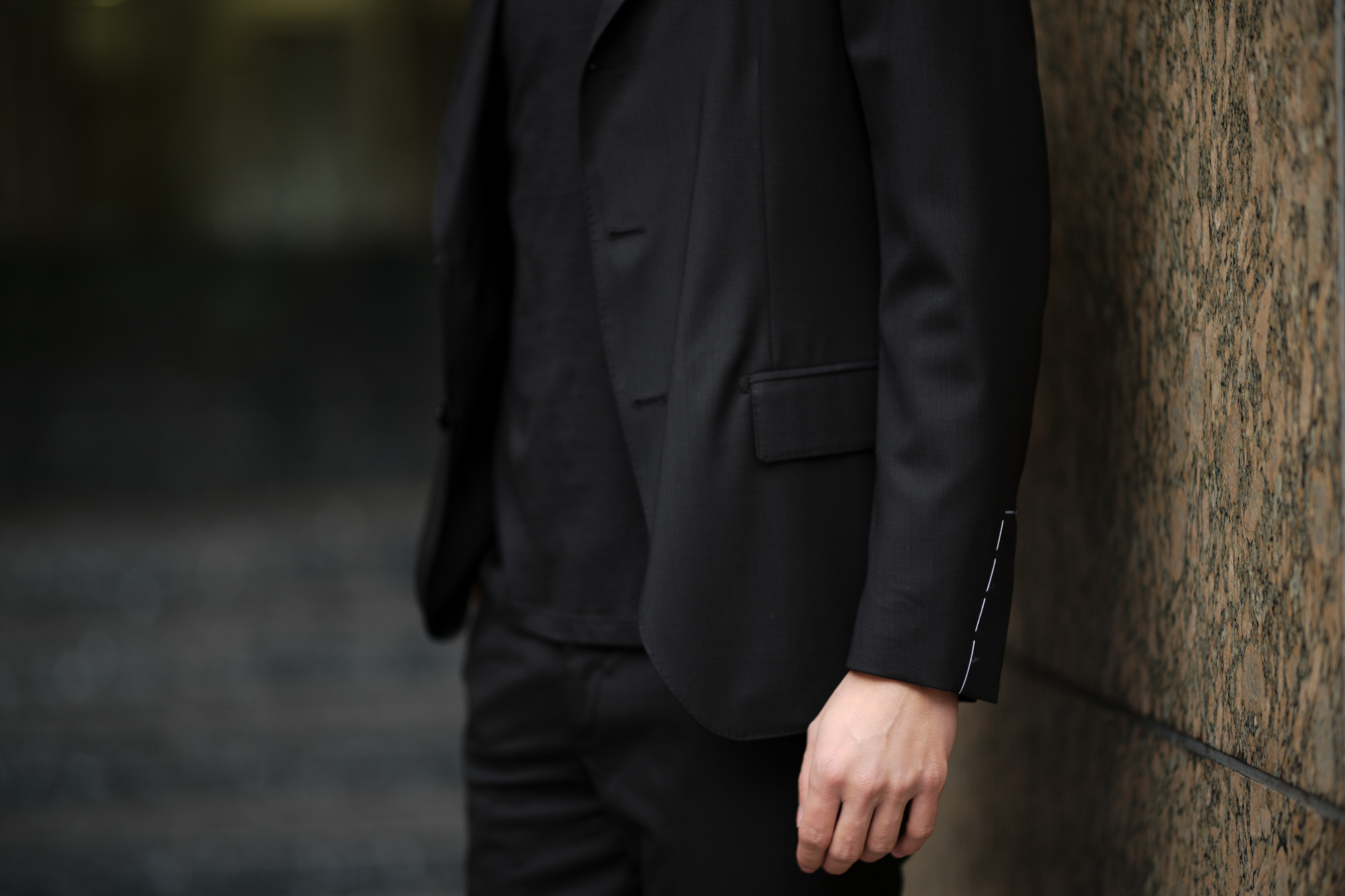 LARDINI (ラルディーニ) EASY WEAR (イージーウエア) Pakkaburu Suit (パッカブル スーツ) トロピカルウール パッカブル ストレッチ スーツ BLACK (ブラック・306) made in italy (イタリア製) 2019 春夏新作 愛知　名古屋 altoediritto アルトエデリット