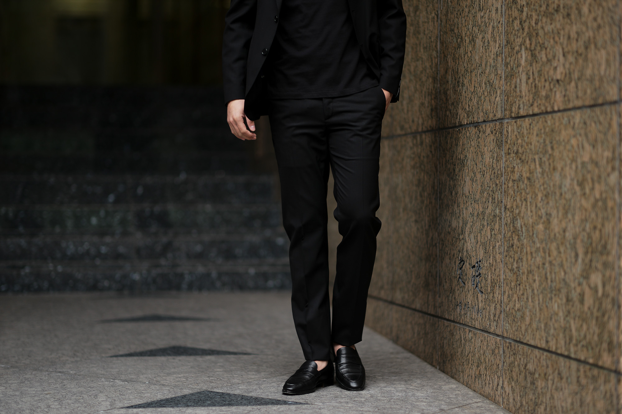 LARDINI (ラルディーニ) EASY WEAR (イージーウエア) Pakkaburu Suit (パッカブル スーツ) トロピカルウール パッカブル ストレッチ スーツ BLACK (ブラック・306) made in italy (イタリア製) 2019 春夏新作 愛知　名古屋 altoediritto アルトエデリット