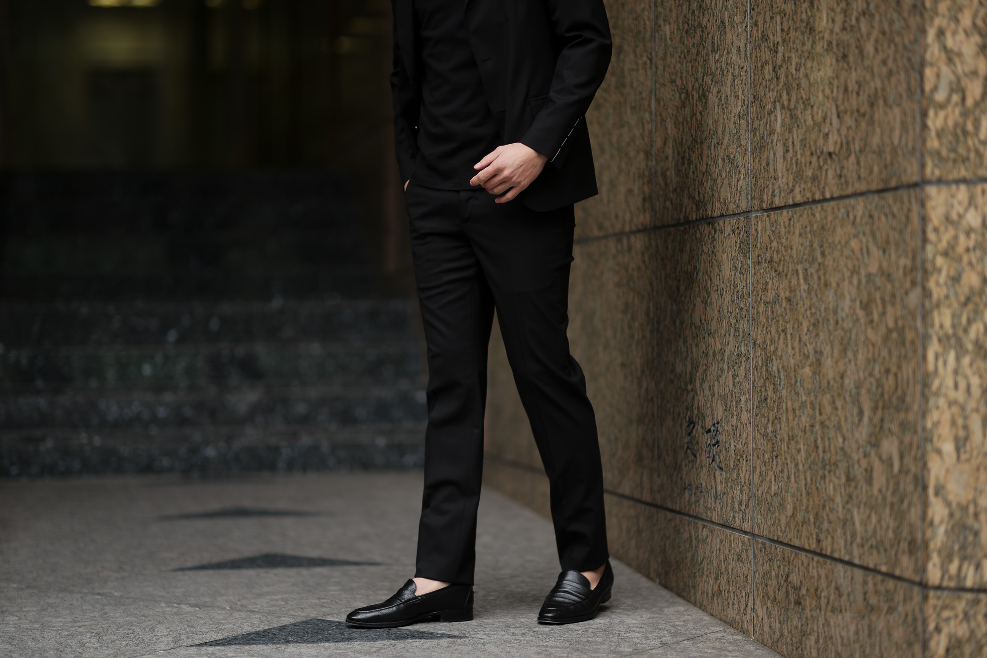 LARDINI (ラルディーニ) EASY WEAR (イージーウエア) Pakkaburu Suit (パッカブル スーツ) トロピカルウール パッカブル ストレッチ スーツ BLACK (ブラック・306) made in italy (イタリア製) 2019 春夏新作 愛知　名古屋 altoediritto アルトエデリット