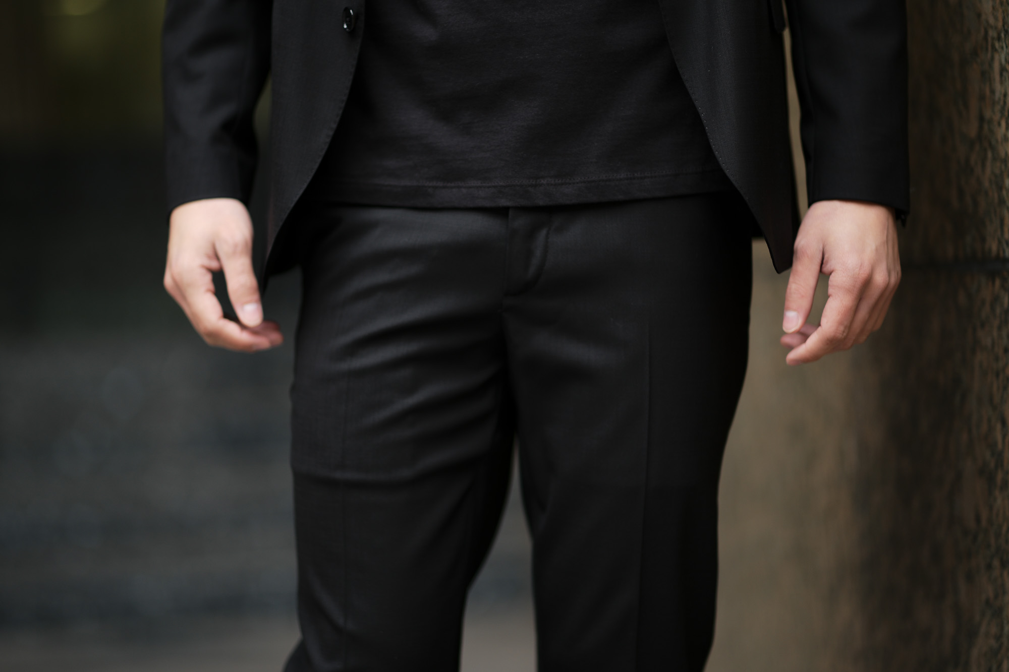 LARDINI (ラルディーニ) EASY WEAR (イージーウエア) Pakkaburu Suit (パッカブル スーツ) トロピカルウール パッカブル ストレッチ スーツ BLACK (ブラック・306) made in italy (イタリア製) 2019 春夏新作 愛知　名古屋 altoediritto アルトエデリット