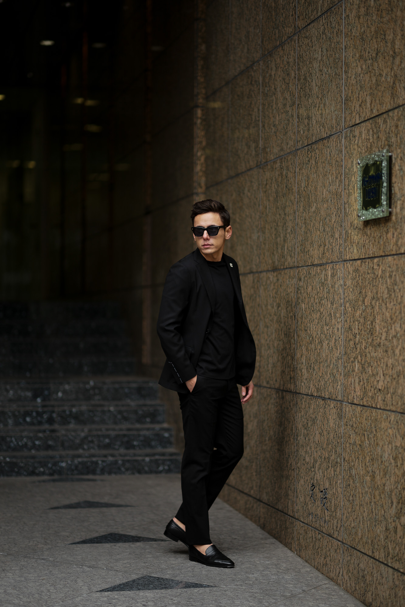 LARDINI (ラルディーニ) EASY WEAR (イージーウエア) Pakkaburu Suit (パッカブル スーツ) トロピカルウール パッカブル ストレッチ スーツ BLACK (ブラック・306) made in italy (イタリア製) 2019 春夏新作 愛知　名古屋 altoediritto アルトエデリット